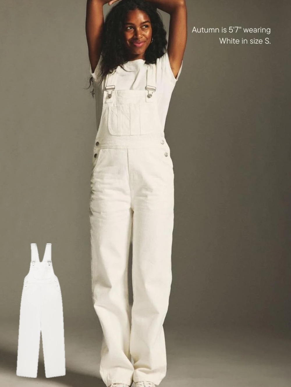Parke NWT Women's White Denim Overalls-Size-XL